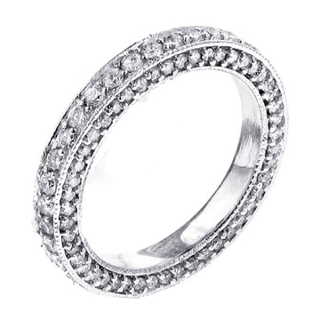 1.50 CT Diamond Eternity Wedding Band in 14k White Gold